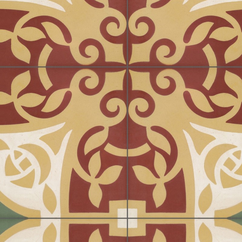 Textures   -   ARCHITECTURE   -   TILES INTERIOR   -   Cement - Encaustic   -   Encaustic  - Traditional encaustic cement ornate tile texture seamless 13626 - HR Full resolution preview demo