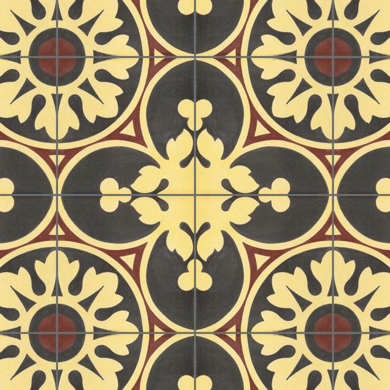 Textures   -   ARCHITECTURE   -   TILES INTERIOR   -   Cement - Encaustic   -   Encaustic  - Traditional encaustic cement ornate tile texture seamless 13630 - HR Full resolution preview demo
