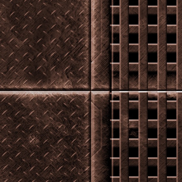 Textures   -   MATERIALS   -   METALS   -   Plates  - Industrial bronze metal plate texture seamless 10797 - HR Full resolution preview demo