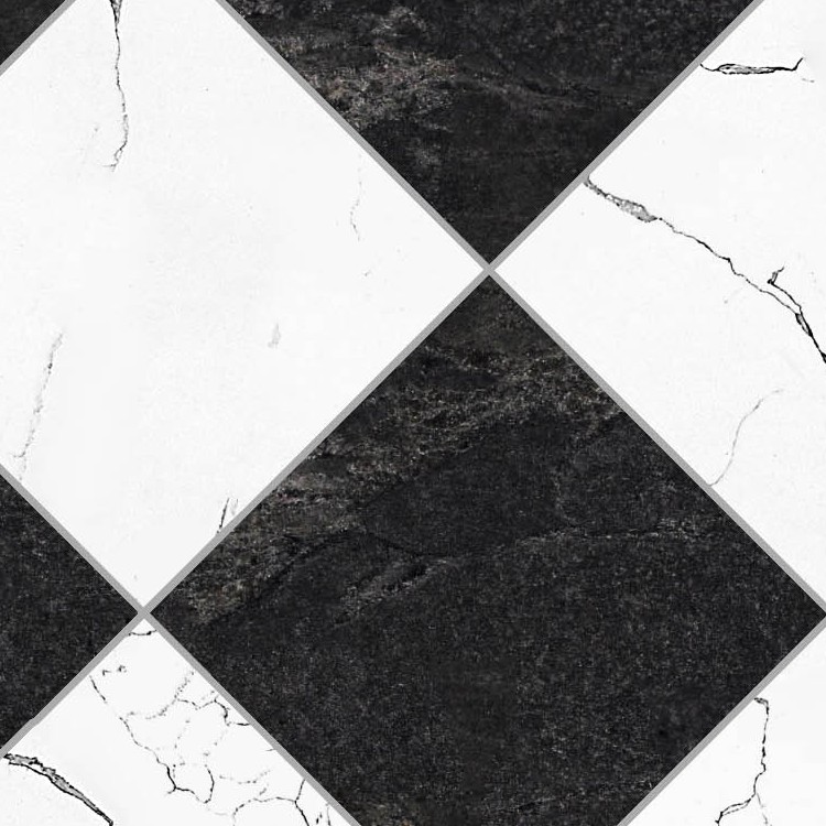 Textures   -   ARCHITECTURE   -   TILES INTERIOR   -   Marble tiles   -   Marble geometric patterns  - Black and white marble tile texture seamless 21128 - HR Full resolution preview demo