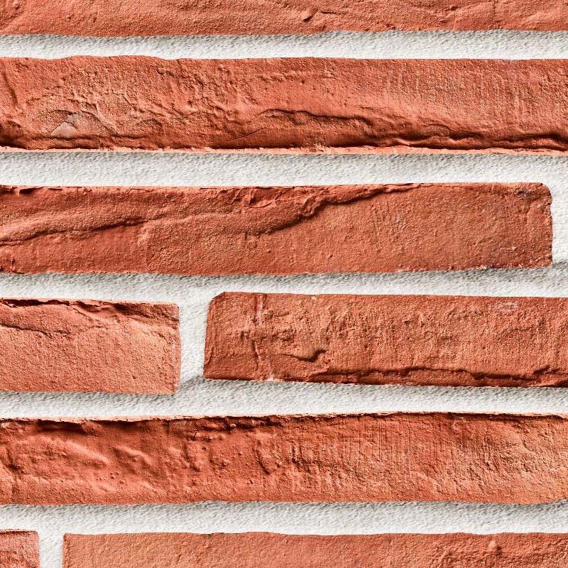 Textures   -   ARCHITECTURE   -   WALLS TILE OUTSIDE  - Clay bricks wall cladding PBR texture seamless 21723 - HR Full resolution preview demo