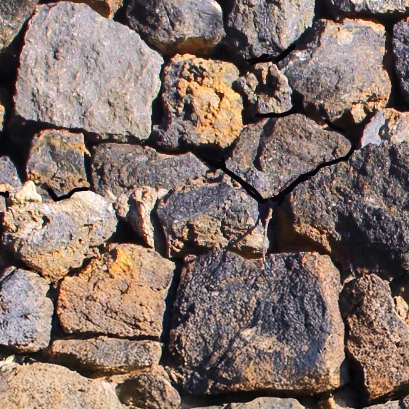 Textures - ARCHITECTURE - STONES WALLS - Stone walls - dry lava stone wall pbr texture seamless 22431 - HR Full resolution preview demo