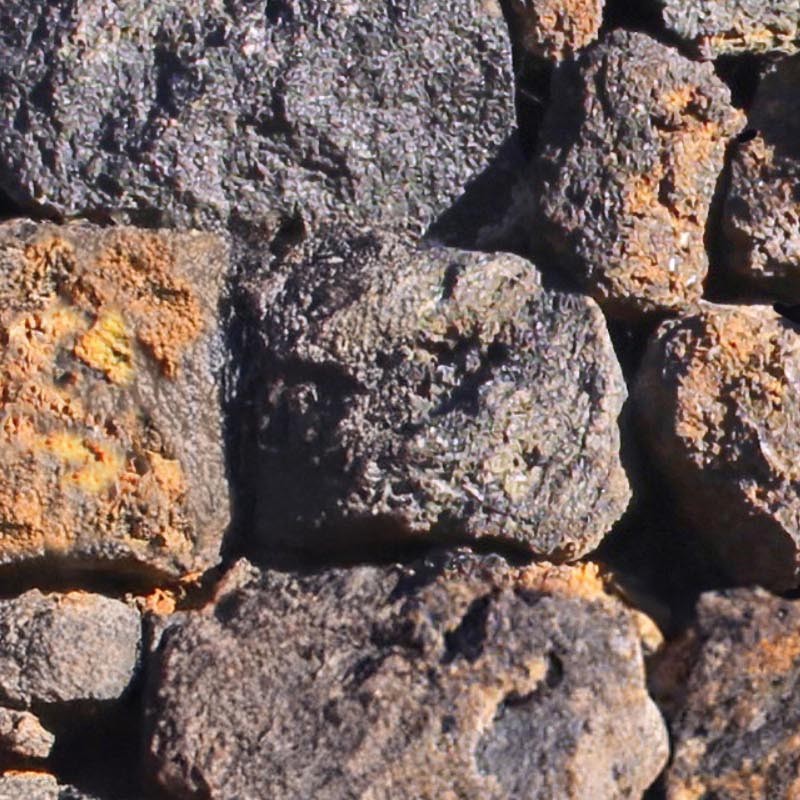 Textures - ARCHITECTURE - STONES WALLS - Stone walls - dry lava stone wall pbr texture seamless B 22432 - HR Full resolution preview demo