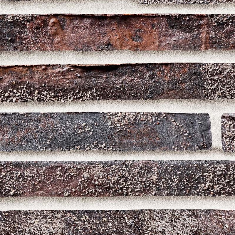 Textures   -   ARCHITECTURE   -   WALLS TILE OUTSIDE  - Clay bricks wall cladding PBR texture seamless 21734 - HR Full resolution preview demo