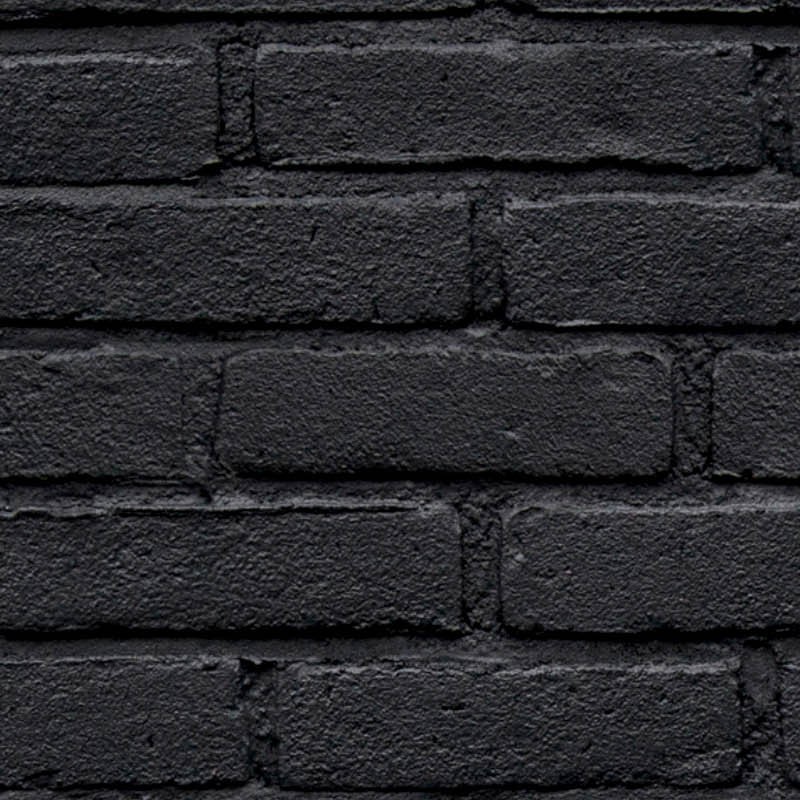 Textures   -   ARCHITECTURE   -   BRICKS   -   Colored Bricks   -   Rustic  - black painted brick wall PBR texture seamless 22023 - HR Full resolution preview demo