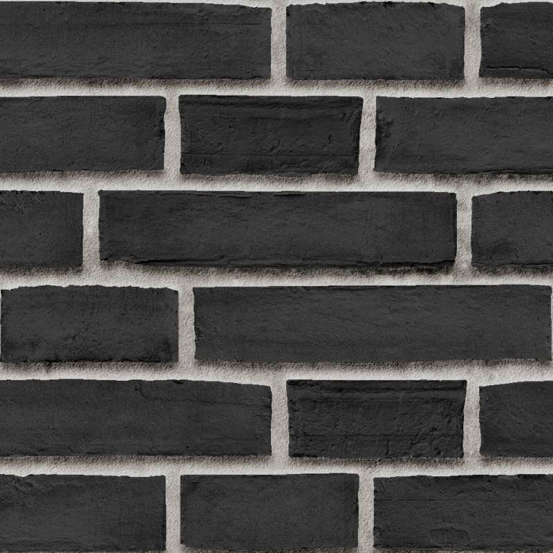 Textures   -   ARCHITECTURE   -   BRICKS   -   Colored Bricks   -   Rustic  - interior black brick wall PBR texture seamless 22024 - HR Full resolution preview demo