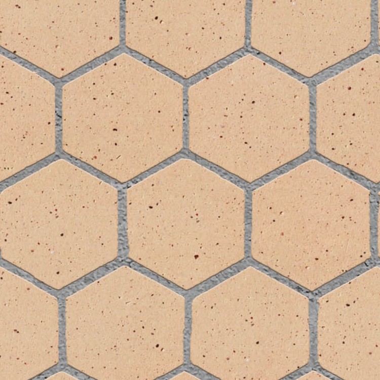 Textures   -   ARCHITECTURE   -   PAVING OUTDOOR   -   Hexagonal  - Terracotta paving outdoor hexagonal texture seamless 06025 - HR Full resolution preview demo