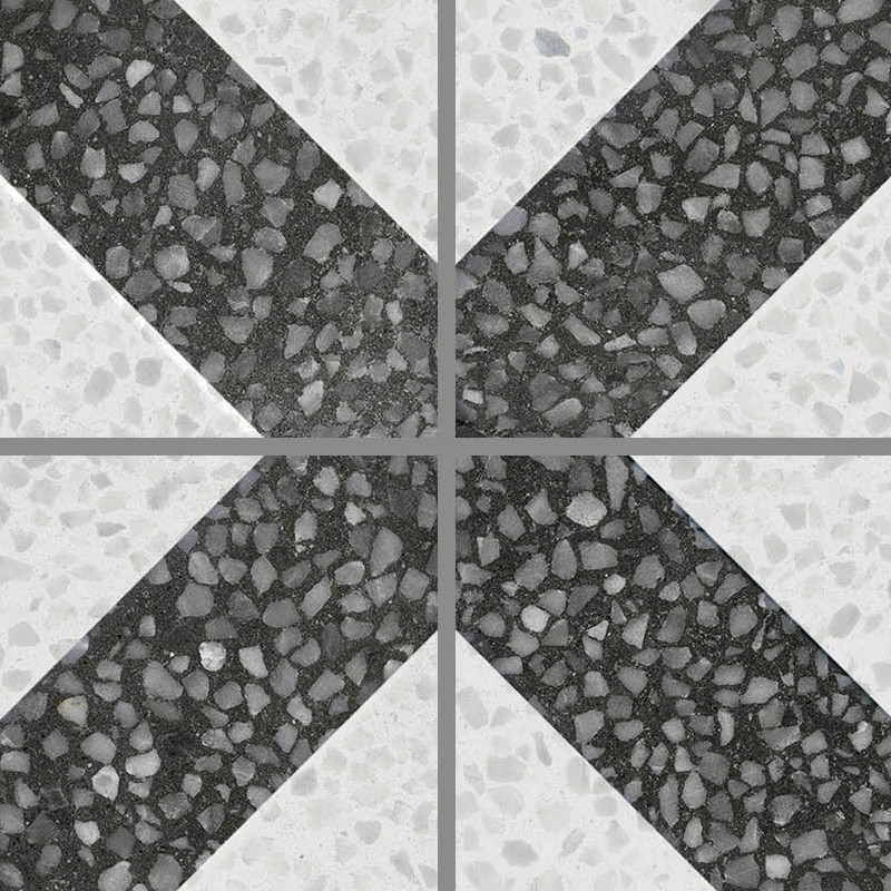 Textures   -   ARCHITECTURE   -   TILES INTERIOR   -   Terrazzo  - terrazzo floor cementine style pbr texture seamless 22165 - HR Full resolution preview demo