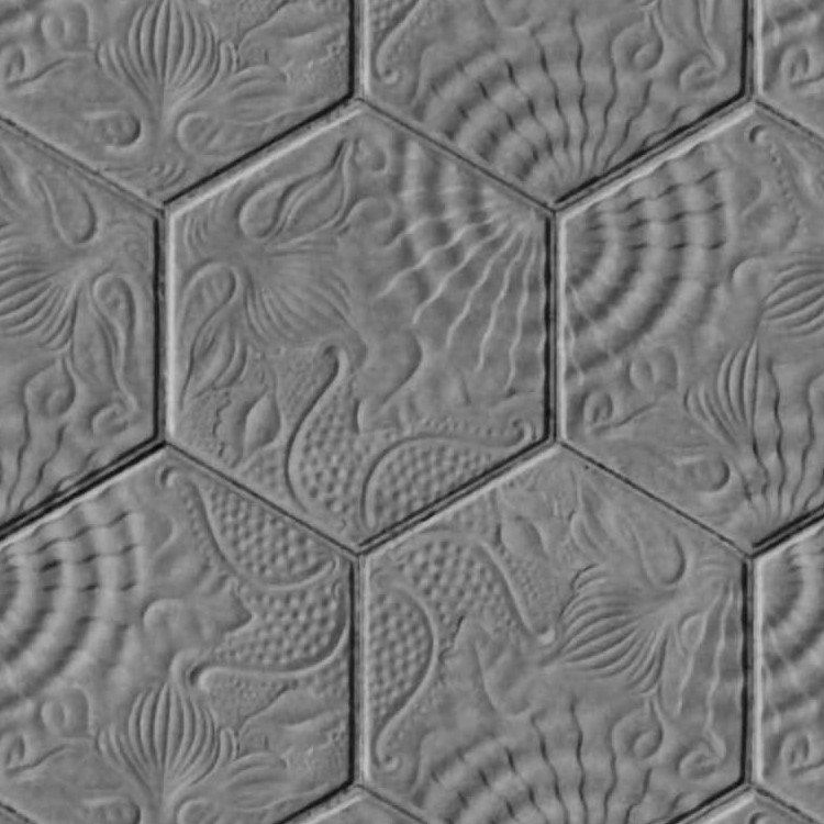 Textures   -   ARCHITECTURE   -   PAVING OUTDOOR   -   Hexagonal  - Concrete paving outdoor hexagonal texture seamless 06028 - HR Full resolution preview demo