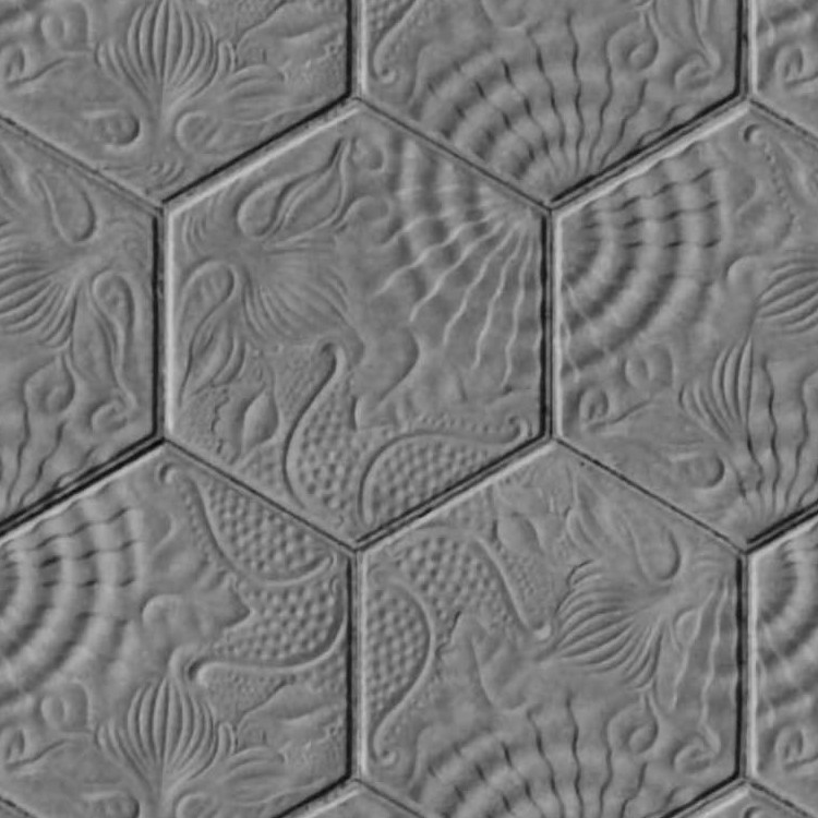 Textures   -   ARCHITECTURE   -   PAVING OUTDOOR   -   Hexagonal  - Concrete paving outdoor hexagonal texture seamless 06028 - HR Full resolution preview demo