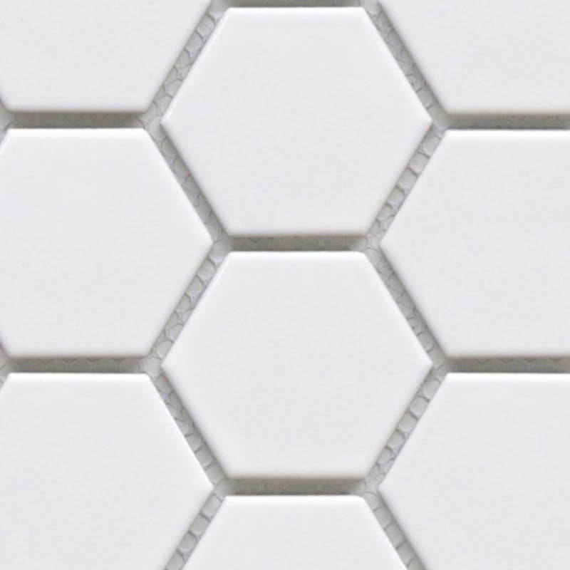 Textures   -   ARCHITECTURE   -   TILES INTERIOR   -   Hexagonal mixed  - white ceramic hexagonal tile pbr texture seamless 22135 - HR Full resolution preview demo