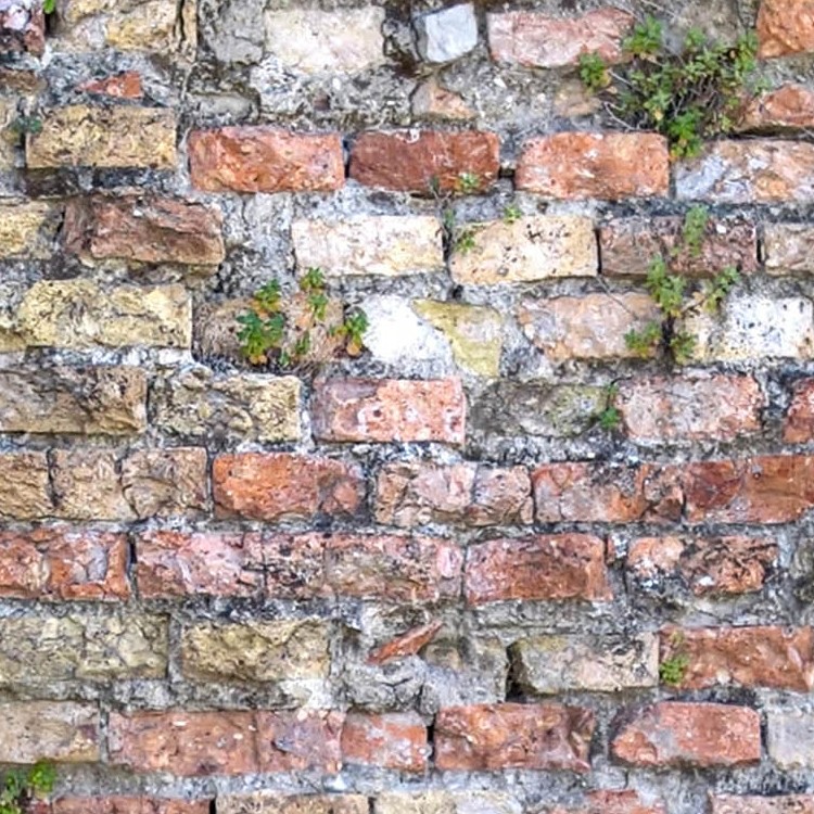 Textures   -   ARCHITECTURE   -   BRICKS   -   Damaged bricks  - Old damaged wall bricks texture seamless 20730 - HR Full resolution preview demo