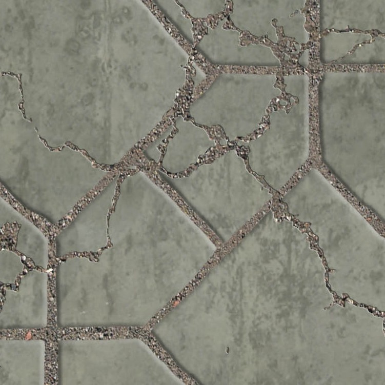 Textures   -   ARCHITECTURE   -   PAVING OUTDOOR   -   Concrete   -   Blocks damaged  - Concrete paving outdoor damaged texture seamless 05534 - HR Full resolution preview demo