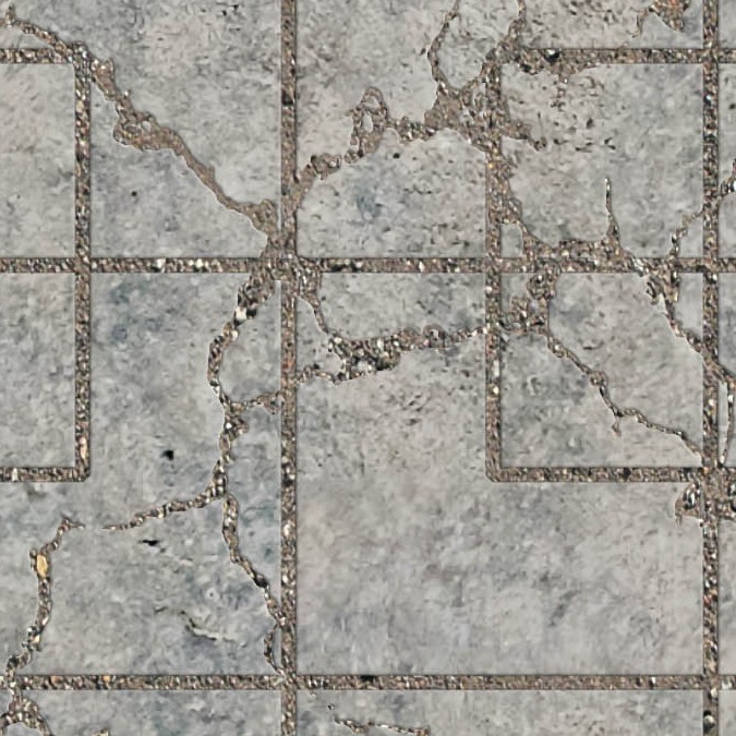 Textures   -   ARCHITECTURE   -   PAVING OUTDOOR   -   Concrete   -   Blocks damaged  - Concrete paving outdoor damaged texture seamless 05543 - HR Full resolution preview demo