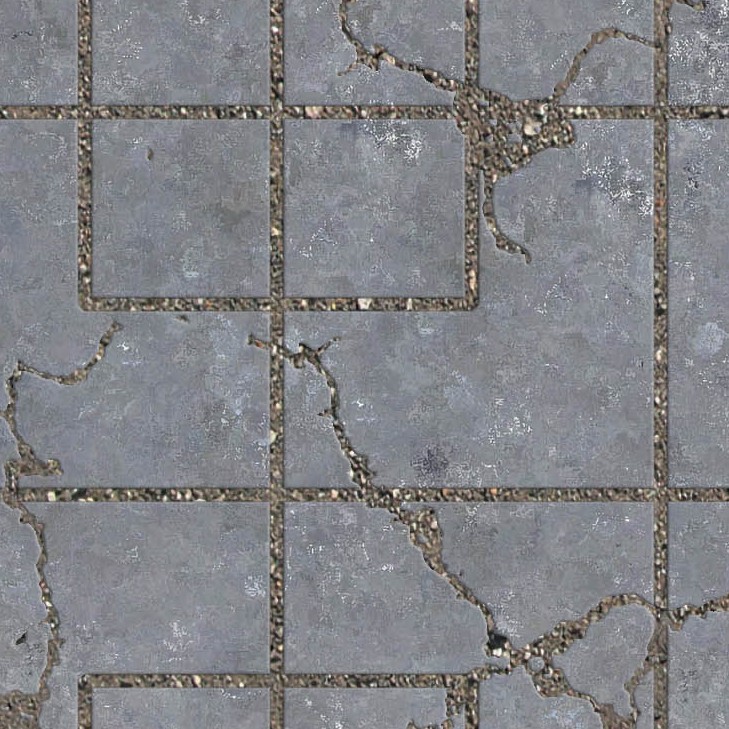Textures   -   ARCHITECTURE   -   PAVING OUTDOOR   -   Concrete   -   Blocks damaged  - Concrete paving outdoor damaged texture seamless 05545 - HR Full resolution preview demo