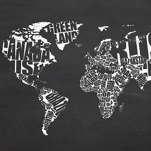 Textures   -   ARCHITECTURE   -   DECORATIVE PANELS   -  World maps - Chalkboard maps