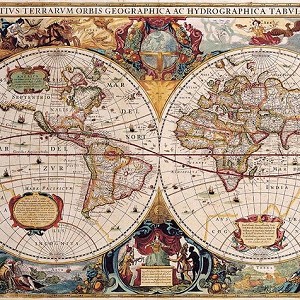Textures   -   ARCHITECTURE   -   DECORATIVE PANELS   -  World maps - Vintage maps
