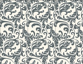 Textures   -   ARCHITECTURE   -   TILES INTERIOR   -  Coordinated themes - Ceramic cream silver damask coordinated colors tiles texture seamless 13894