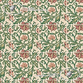 Textures   -   ARCHITECTURE   -   TILES INTERIOR   -   Ornate tiles   -   Floral tiles  - Ceramic floral tiles texture seamless 19162 (seamless)
