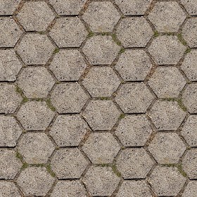 Textures   -   ARCHITECTURE   -   PAVING OUTDOOR   -   Hexagonal  - Concrete paving outdoor hexagonal texture seamless 05982 (seamless)