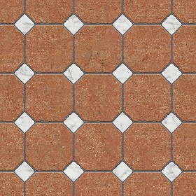 Textures   -   ARCHITECTURE   -   PAVING OUTDOOR   -   Terracotta   -  Blocks regular - Cotto paving outdoor regular blocks texture seamless 06638