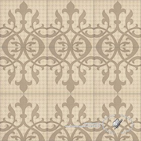 Textures   -   ARCHITECTURE   -   TILES INTERIOR   -   Ornate tiles   -  Mixed patterns - Ceramic ornate tile texture seamless 20230