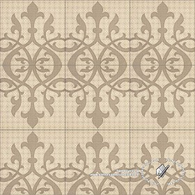 Textures   -   ARCHITECTURE   -   TILES INTERIOR   -   Ornate tiles   -   Mixed patterns  - Ceramic ornate tile texture seamless 20230 (seamless)