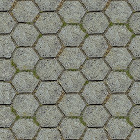 Textures   -   ARCHITECTURE   -   PAVING OUTDOOR   -   Hexagonal  - Concrete paving outdoor hexagonal texture seamless 05983 (seamless)