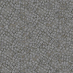 Textures   -   ARCHITECTURE   -   ROADS   -   Paving streets   -  Damaged cobble - Damaged street paving cobblestone texture seamless 07444