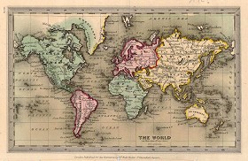 Textures   -   ARCHITECTURE   -   DECORATIVE PANELS   -   World maps   -  Vintage maps - Interior decoration vintage map 03218