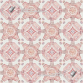 Textures   -   ARCHITECTURE   -   TILES INTERIOR   -   Ornate tiles   -  Geometric patterns - Ceramic floor tile geometric patterns texture seamless 18853