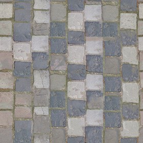 Textures   -   ARCHITECTURE   -   ROADS   -   Paving streets   -  Damaged cobble - Dirt street paving cobblestone texture seamless 07447