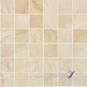 Textures   -   ARCHITECTURE   -   TILES INTERIOR   -   Marble tiles   -  coordinated themes - Mosaic beige raw marble cm33x33 texture seamless 18121