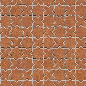 Textures   -   ARCHITECTURE   -   PAVING OUTDOOR   -   Terracotta   -  Blocks mixed - Paving cotto mixed size texture seamless 06571