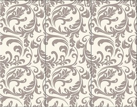 Textures   -   ARCHITECTURE   -   TILES INTERIOR   -   Coordinated themes  - Ceramic cream mastic damask coordinated colors tiles texture seamless 13899 (seamless)