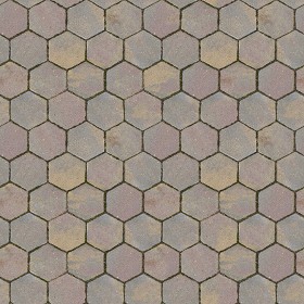 Textures   -   ARCHITECTURE   -   PAVING OUTDOOR   -  Hexagonal - Concrete paving outdoor hexagonal texture seamless 05987