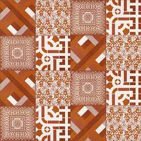 Textures   -   ARCHITECTURE   -   TILES INTERIOR   -   Ornate tiles   -   Patchwork  - Patchwork tile texture seamless 16593 (seamless)