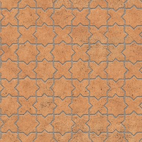 Textures   -   ARCHITECTURE   -   PAVING OUTDOOR   -   Terracotta   -  Blocks mixed - Paving cotto mixed size texture seamless 06572