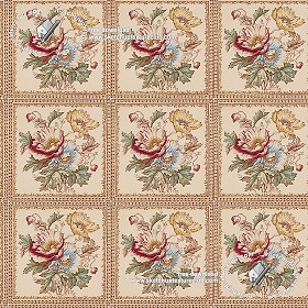 Textures   -   ARCHITECTURE   -   TILES INTERIOR   -   Ornate tiles   -  Floral tiles - Ceramic floral tiles texture seamless 19168