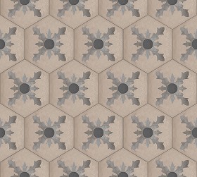 Textures   -   ARCHITECTURE   -   TILES INTERIOR   -  Hexagonal mixed - Hexagonal tile texture seamless 16871