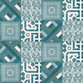 Textures   -   ARCHITECTURE   -   TILES INTERIOR   -   Ornate tiles   -  Patchwork - Patchwork tile texture seamless 16594