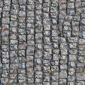 Textures   -   ARCHITECTURE   -   ROADS   -   Paving streets   -   Damaged cobble  - Damaged street paving cobblestone texture seamless 07450 (seamless)