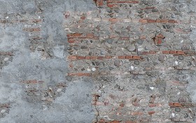 Textures   -   ARCHITECTURE   -   STONES WALLS   -  Damaged walls - Damaged wall stone texture seamless 08242