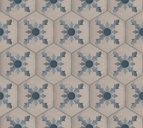 Textures   -   ARCHITECTURE   -   TILES INTERIOR   -  Hexagonal mixed - Hexagonal tile texture seamless 16872
