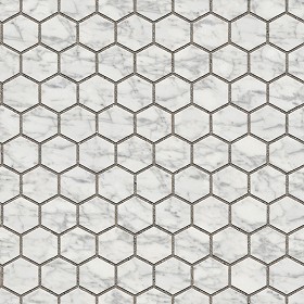 Textures   -   ARCHITECTURE   -   PAVING OUTDOOR   -   Hexagonal  - Marble paving outdoor hexagonal texture seamless 05989 (seamless)