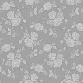 Textures   -   MATERIALS   -   WALLPAPER   -   Parato Italy   -   Nobile  - The rose nobile floral wallpaper by parato texture seamless 11456 - Bump