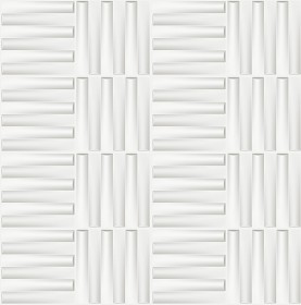 Textures   -   ARCHITECTURE   -   DECORATIVE PANELS   -   3D Wall panels   -  White panels - White interior 3D wall panel texture seamless 02935
