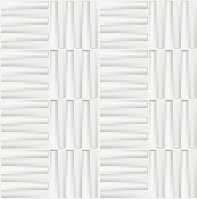 Textures   -   ARCHITECTURE   -   DECORATIVE PANELS   -   3D Wall panels   -   White panels  - White interior 3D wall panel texture seamless 02935 (seamless)