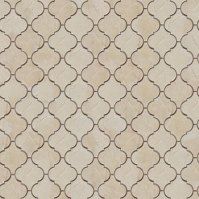 Textures   -   ARCHITECTURE   -   TILES INTERIOR   -   Marble tiles   -  Cream - Arabesque cream marble tile texture seamless 14258