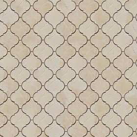 Textures   -   ARCHITECTURE   -   TILES INTERIOR   -   Marble tiles   -   Cream  - Arabesque cream marble tile texture seamless 14258 (seamless)